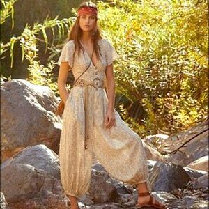 Free People Layla Cream One Piece Jumpsuit Size XS